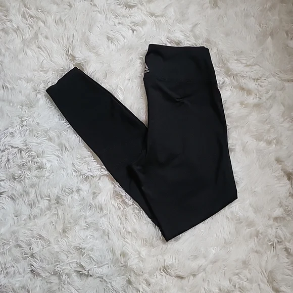 Women's Reebok Black Mesh Panel Yoga Leggings Gym Pants Athleisure - S - Picture 3 of 14